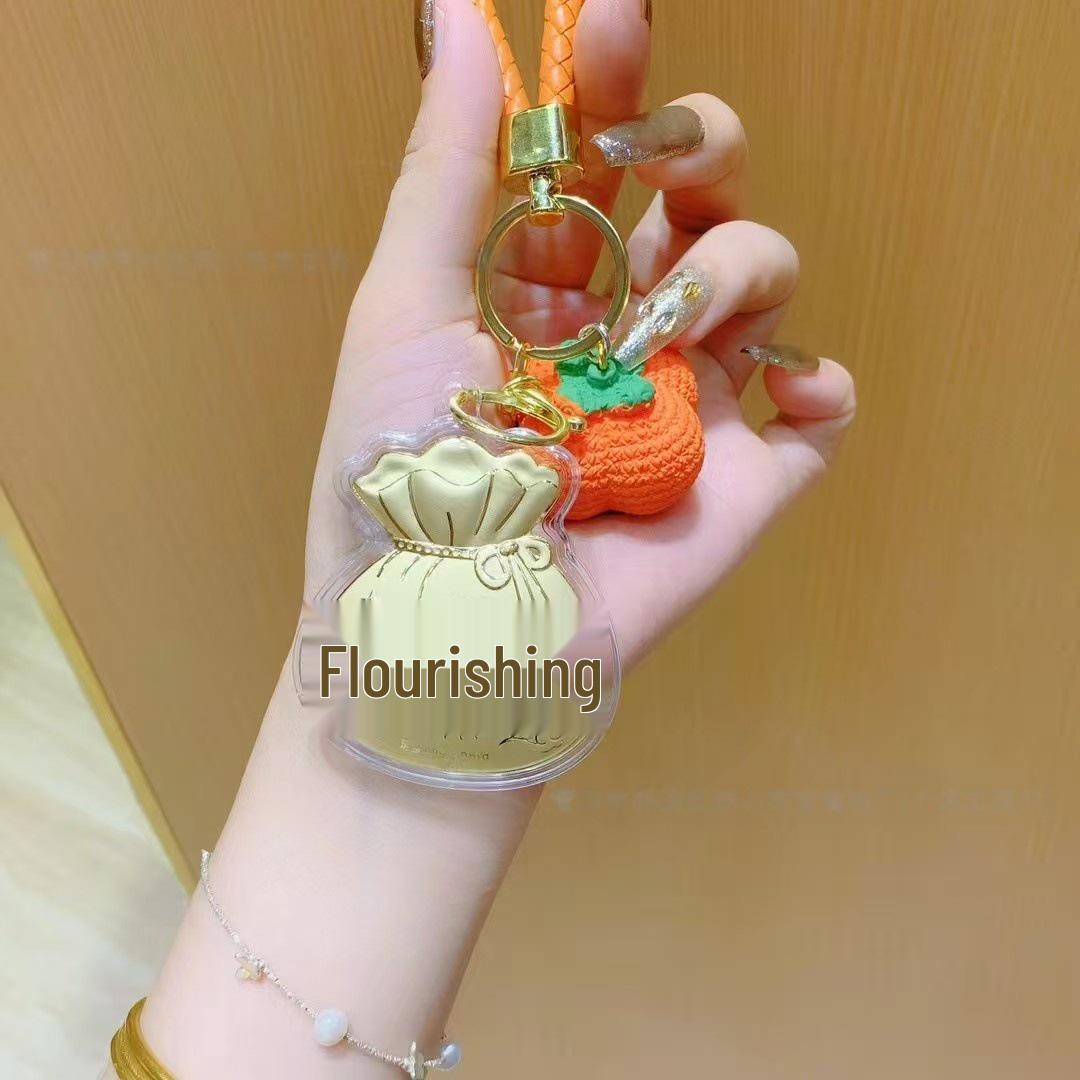 

Golden Lucky Bag Phone Charm: Cute Cartoon Keychain & Lanyard Accessories