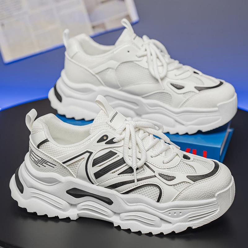 Men's Breathable Mesh Chunky Sneakers Fashion Non-slip Platform Dad Shoes