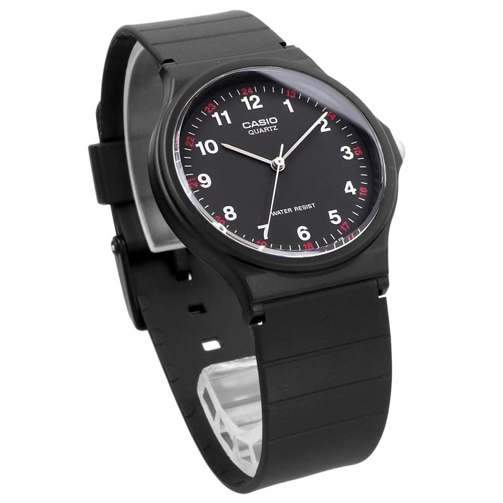 Casio CASIO Analoguhr Chipkashi Günstiges Casio MQ-24-1BL Urethan-Gurt Unisex Schwarz 24-Stunden-Anzeige Index Übersee-Modell
