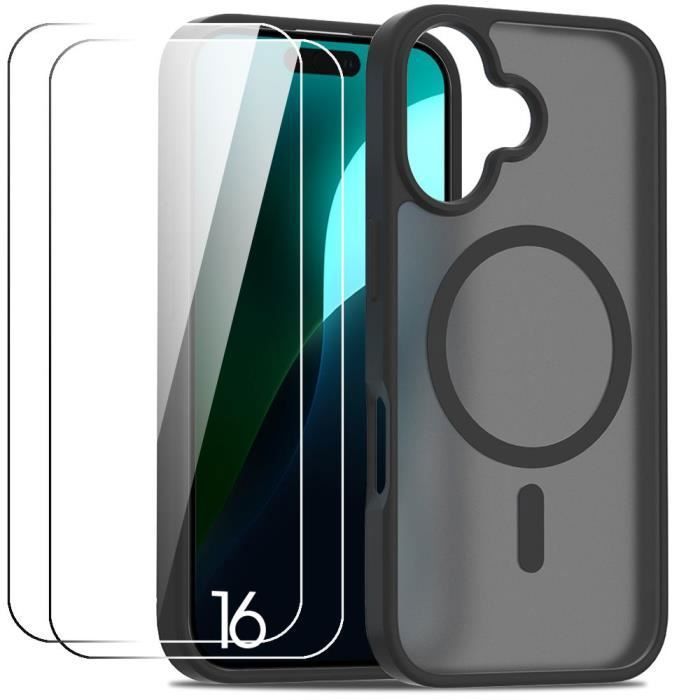 Coque de protection pour téléphone - BOOLING - iPhone 16 - Antichoc - Translucide - Recharge sans fil