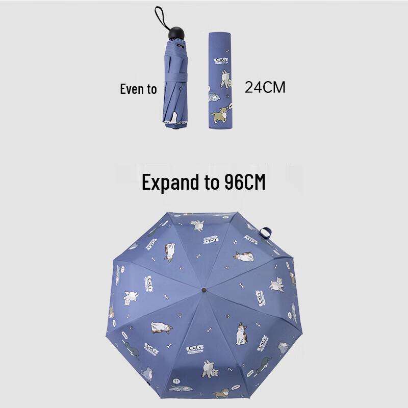 VVC Playful Cat UV Protection Portable Umbrella
