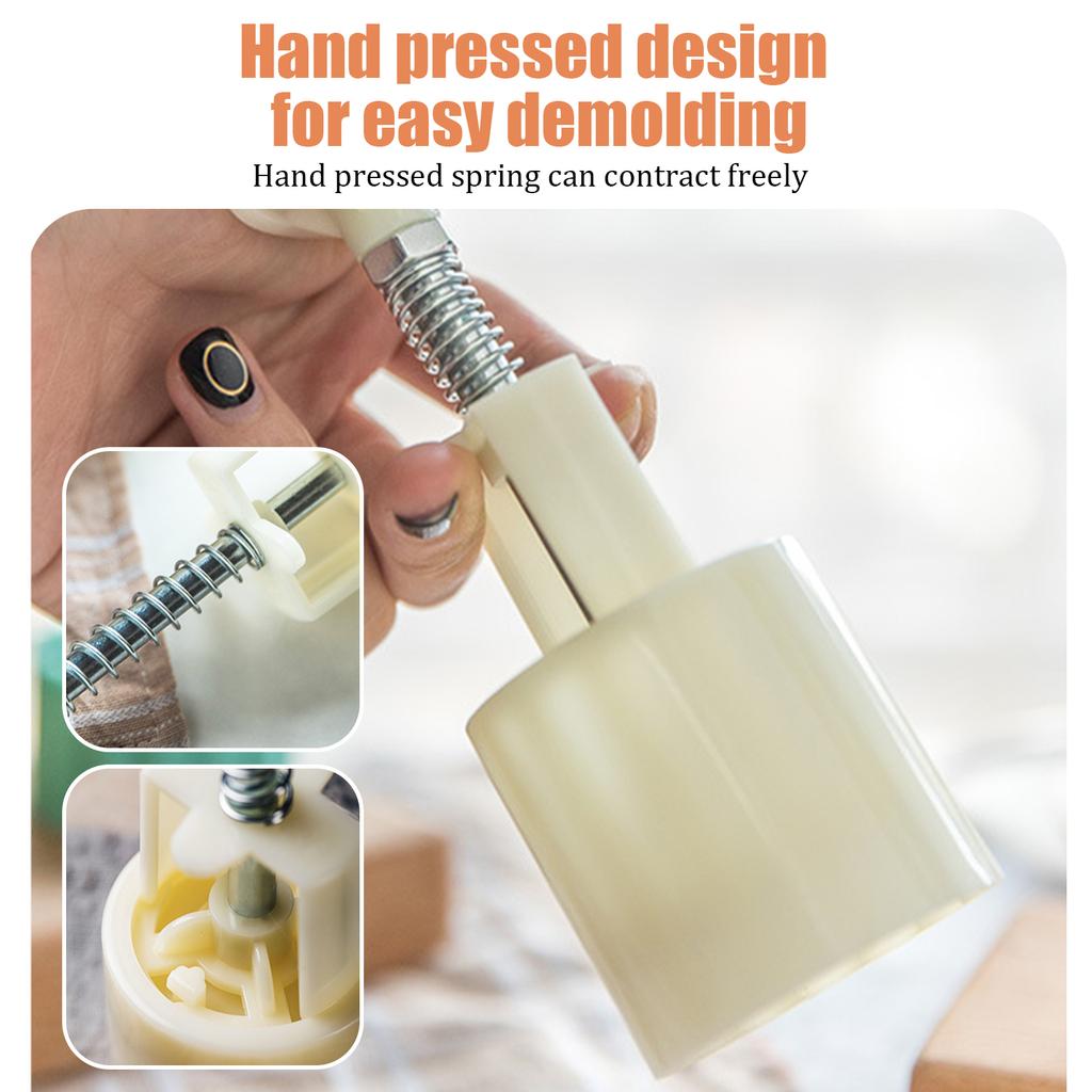 Mooncake Mould Hand Press Stamps Easy Demolding Hand-pressed Cake Molds for Kitchen Baking Room Hotel