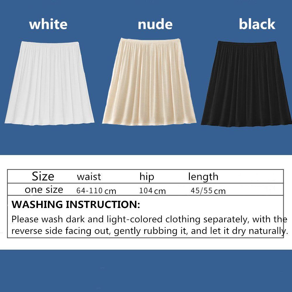 New Pure White Summer Winter Safety Skirt Underdress Anti-Transparent Anti-Exposure Underskirt