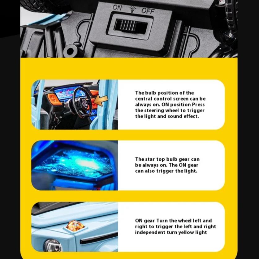 1/22 Scale Metal Diecast Brabus G800 Toy Cars Models Rubber Tires SUV Vehicles Toys 6 Doors Opened Off-road Collection Model Boys Gifts