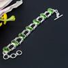 Peridot Gemstone Handmade 925 Sterling Silver Jewelry Bracelet 7-8" KG-296