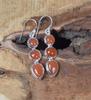 Solid 925 Sterling Silver Carnelian Gemstone Handmade Bezel Setting Earrings, Drop Earrings Gift For Her