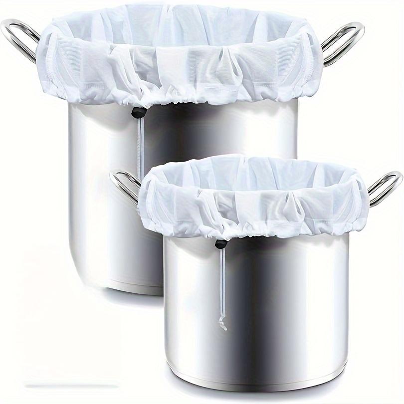 1 pcs Reusable Fine Mesh Brew Bags Perfect Filtering Drawstring Strainer Bags For Home Brewing, Beer, Wine, Grains, Boiling Safe Kitchen Gadgets