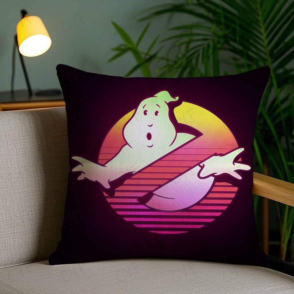 Klassischer Film G-Ghostbusters Kissenbezug Kundenspezifisch bedrucktes Kissen aus gebürstetem Fleece, Babyhaut-Haptik, Umweltfreundlicher Sublimationsdruck Cus