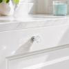 16pcs 25*30mm Cabinet Knobs Crystal Clear Glass Drawer Pulls Diamond Shape Cabinet Handles  Cabinets