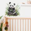 Fun-f130 Cartoon Niedlichen Roten Panda Essen Bambus Kinderzimmer Hintergrund Dekorative Wandaufkleber