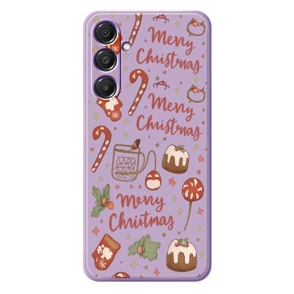 For Samsung Galaxy A16 5G/4G Case Merry Christmas Pattern Printing Straight Edge TPU Phone Back Cover