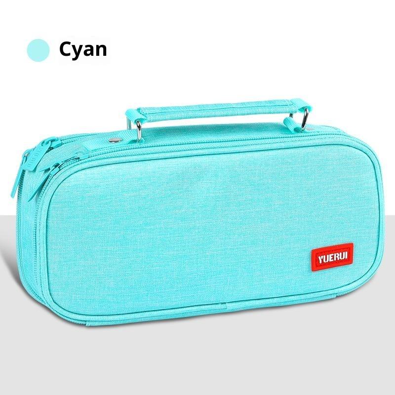 Large Capacity Portable Pencil Case Splash-proof Multifunctional Stationery Pouch for Boys School Daily Use