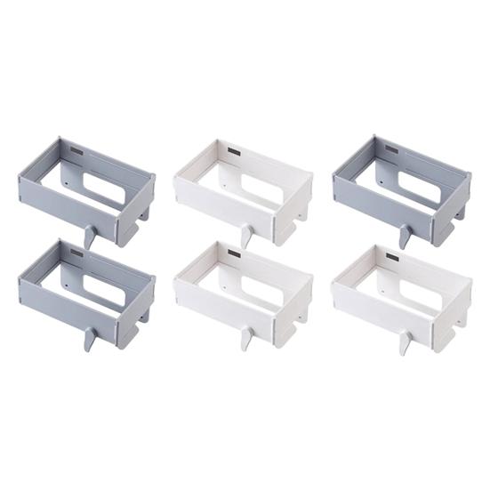 2Pcs Foldable Trash Bag Holder with Magnetic Closure Wall Mounted Folding Garbage Rack Collapsible Hanging Garbage Bag Holder