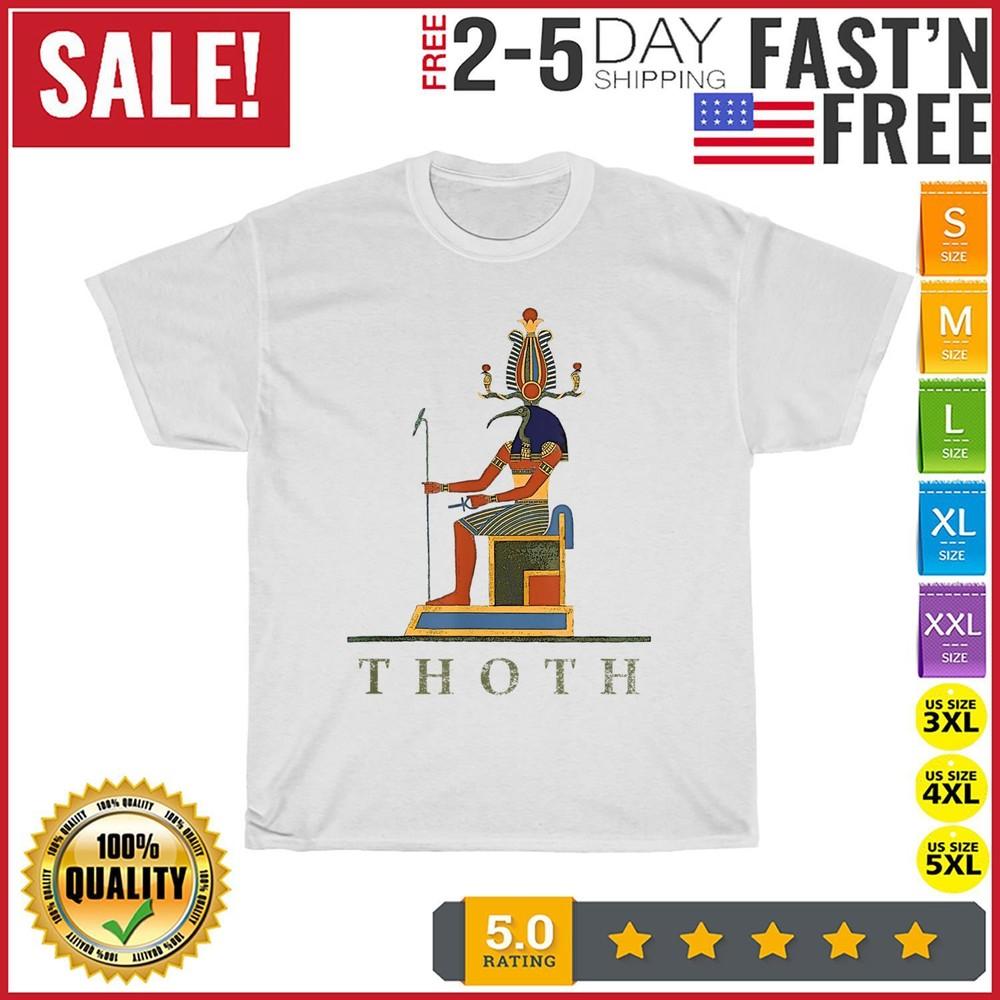 Thoth Egyptian God Mythology Ankh Ancient Egypt Vintage T Shirt Men Women NEW