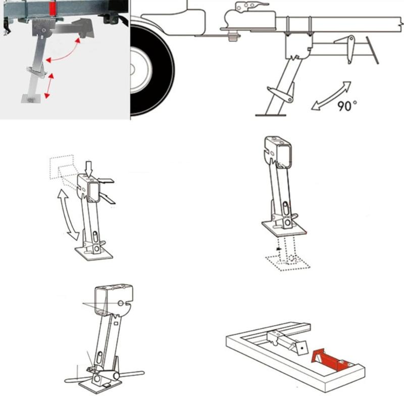 Adjustable Motorhomes Trailer Stabilizer Jacking 12-18 Inch Height Galvanized Steell Support Leg Quick Installation Kit