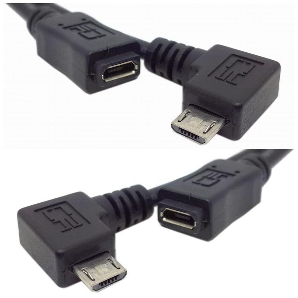 Chenyang CY Micro USB Male To Micro USB Female Extension 90 Degree Full Pin 2.0 2.0 Cable, Angled, Connection, 0.5M