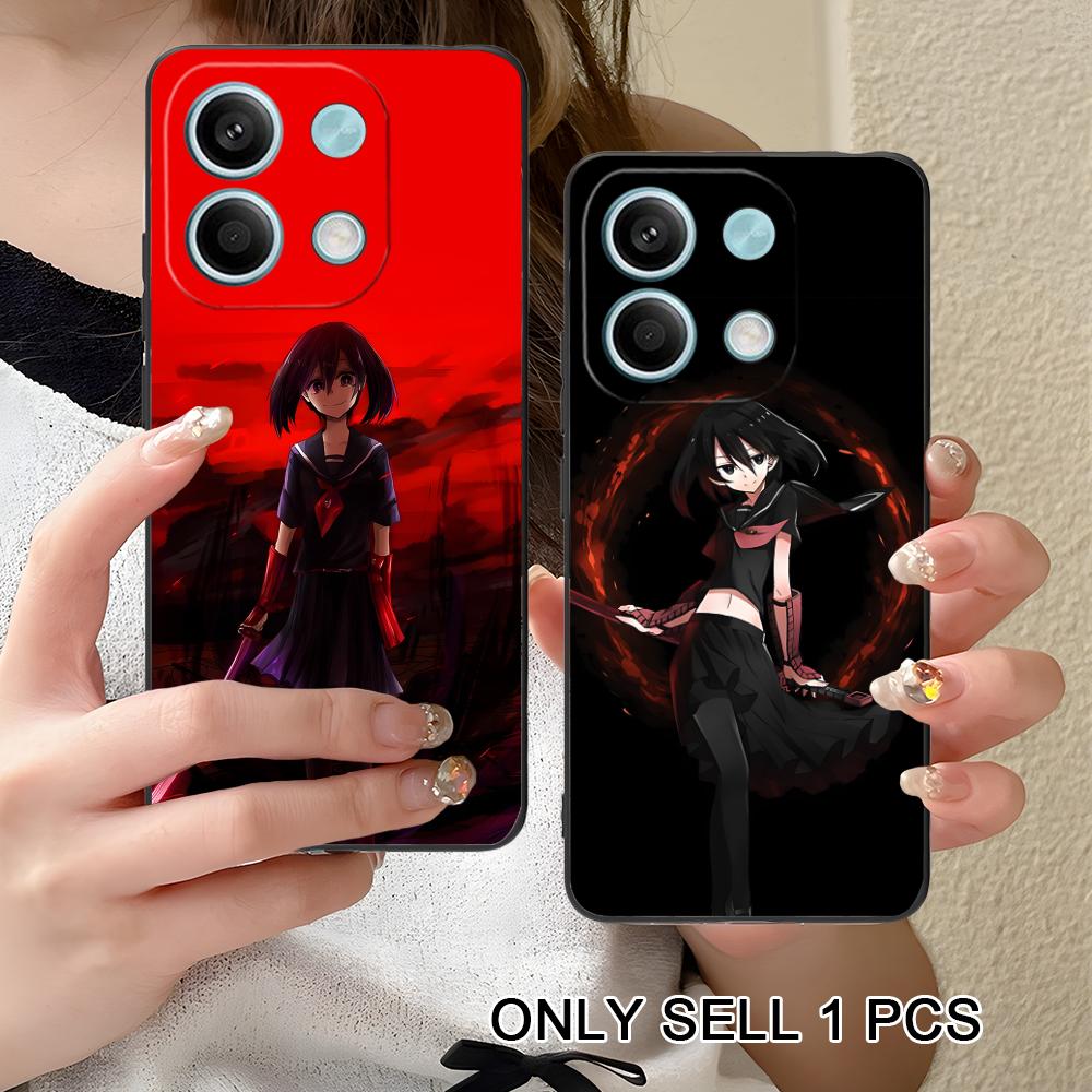 Akame Kurome Matte TPU Mobile Phone Case for Xiaomi Redmi 15 14 13 12 A5 3 2 1 C Plus 4G 5G Colorful Printing Cover