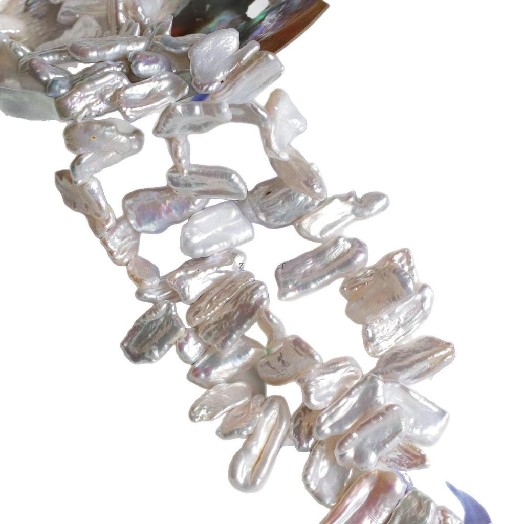 Baroque Freshwater Pearl Irregular Pipa Bead for DIY Jewelry and Hairpin Accessories