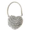 Herzförmige Retro-Umschlags-Tasche Luxuriöses Design Bling-Stil Mini-Tasche Kleine Größe Strasssteine Abend-Clutch Abendveranstaltungen