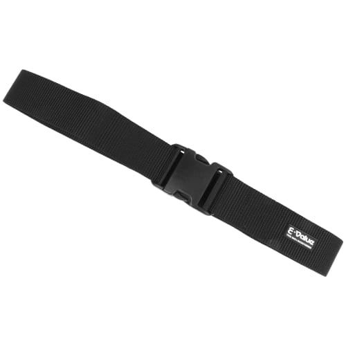 E-Value One-Touch Buckle Belt, 50mm Wide, Usable Length 700-1200mm, Vertical Fold Resistant GI Woven, Black