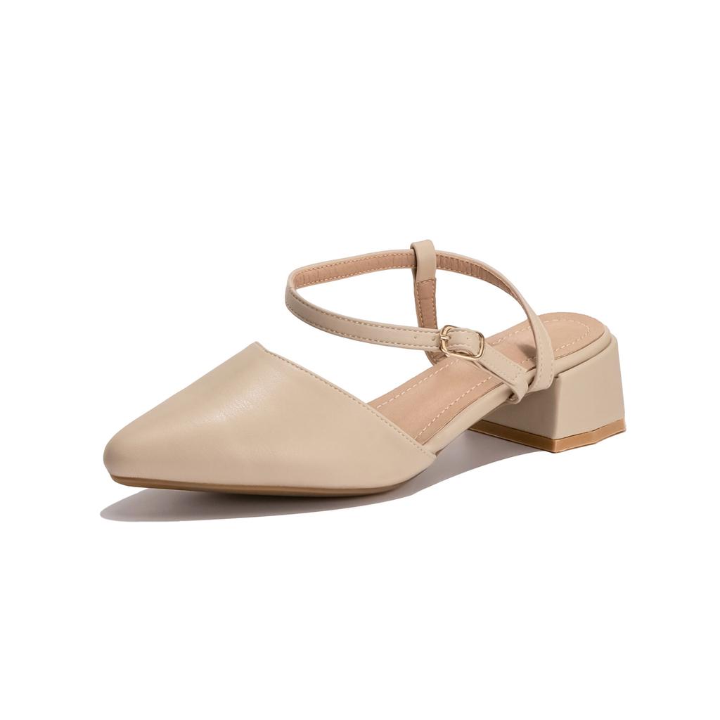 Autumn New Single Shoes Women's Fashion French High Heels Women's Thick Heels High-end Bag Head Temperament Women's Shoes 2025
