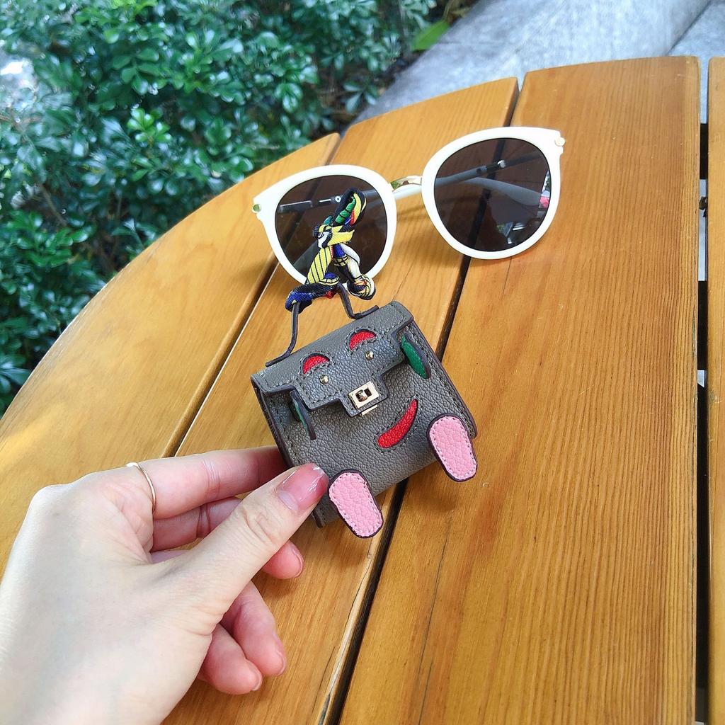 Microfiber Leather Bag Pendant Car Pendant Little Monster Female Japan And South Korea Trend Small Bag Guochao