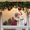 Quirky Santa Claus English Phrases Home Decoration Glass Doors and Windows Static Stickers