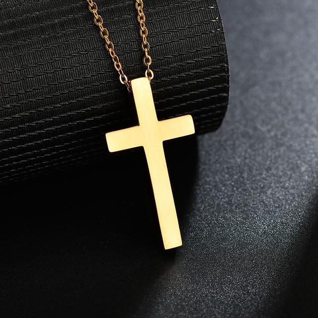 Nextvance Kundenspezifische Personalisierte Kreuzkette Graviertes Datum Namensanhänger Halsketten Für Edelstahl Einfacher Jesus Schmuck
