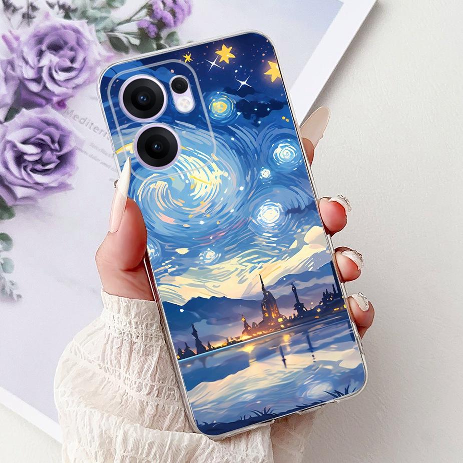 For Oppo Reno 13F 4G Case Reno13 Pro New Fashion Painted Cover Soft Silicone Phone Cases For Oppo Reno 13 Pro Reno13 F 5G Fundas