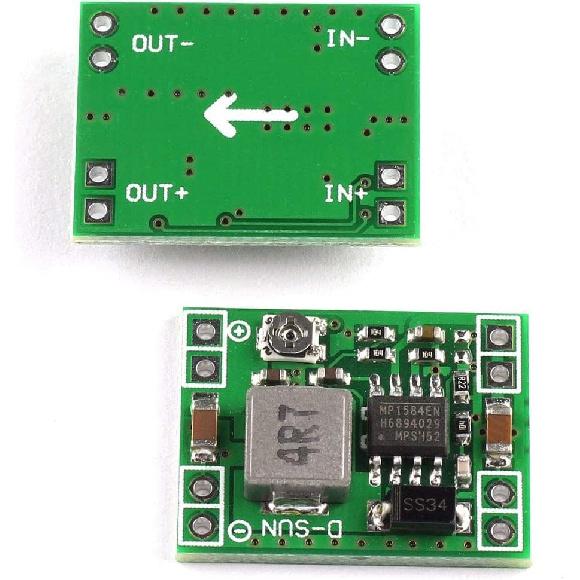 DZS Elec 2pcs MP1584EN Mini 3A DC-DC Buck Converter 4.5V-28V To 0.8V-20V Adjustable Voltage Regulator 24V/12V/9V To 12V/5V/3.3V Step-Down Power