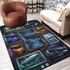 Steampunk Airship Gallery Pattern Rug Floor Mat for Living Room or Bedroom Soft and Comfortable Carpet a Gift for Birthday and Holiday.