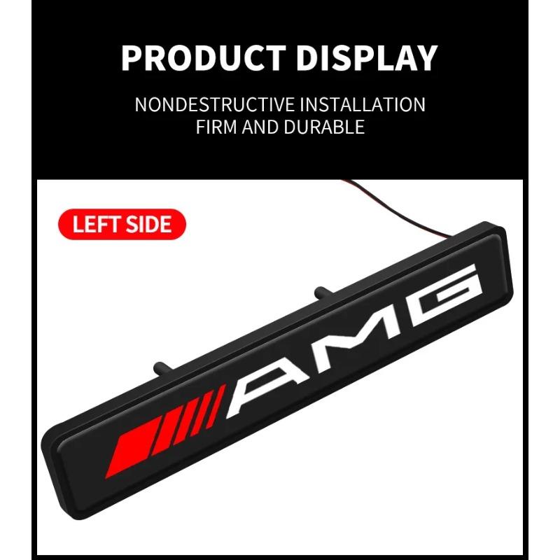 Luce Decorativa per Auto LED Emblema Badge Decorativo per Griglia Cappa Anteriore per Mercedes Benz AMG Classe A B C E S CLA GLA GLB GLC GLS GLK CLS