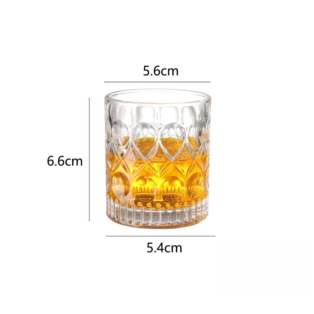 Embossed Glass Whiskey Beer Glass Household Small Drinking Bottle Milk Coffee Cup Simple Transparent Kitchen Cutlery Cups