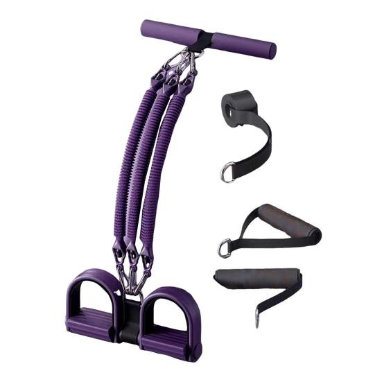 2/3/4-Tube Pedal Puller Multifunction Elastic Yoga Resistance Band with Handle Sit-up Pull Rope Men