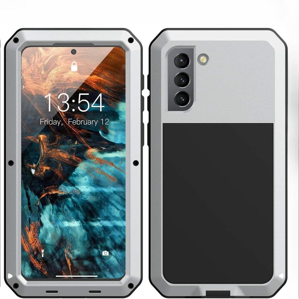 Funda para Samsung S26 S25 Edge S24 S23 S22 Plus S21 S20 Ultra Cubierta de Protección Completa Armadura Resistente a Golpes Funda Metálica de Aluminio