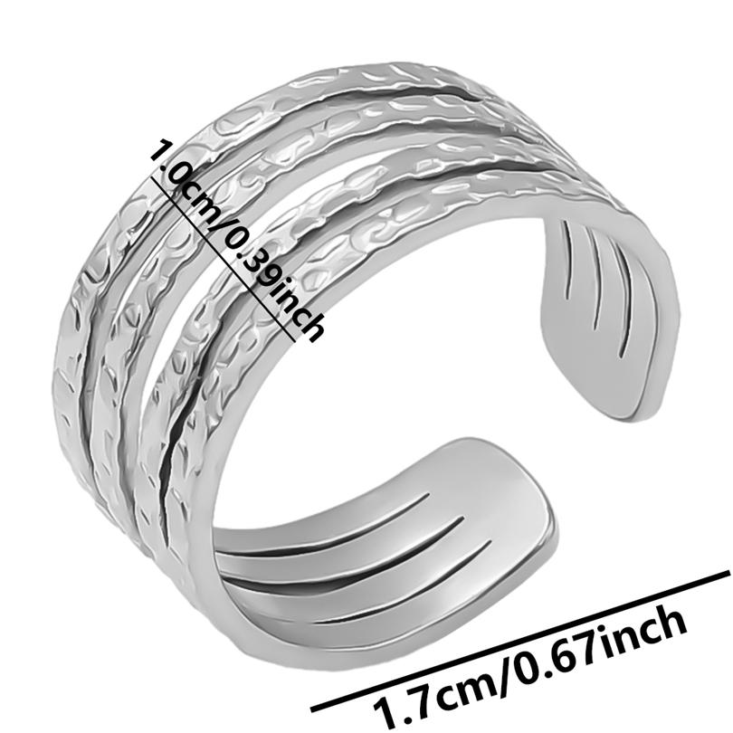 

1/2pcs Mix Multilayered Cross Ring Open Adjustable Stainless Steel Rings For Women Men Accessories Real Gold Plated Jewelry Gift adjustable