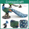 Realistic Pvc Peacock Animal Sculpture Decoration Wildlife Figurine For Living Room Decor