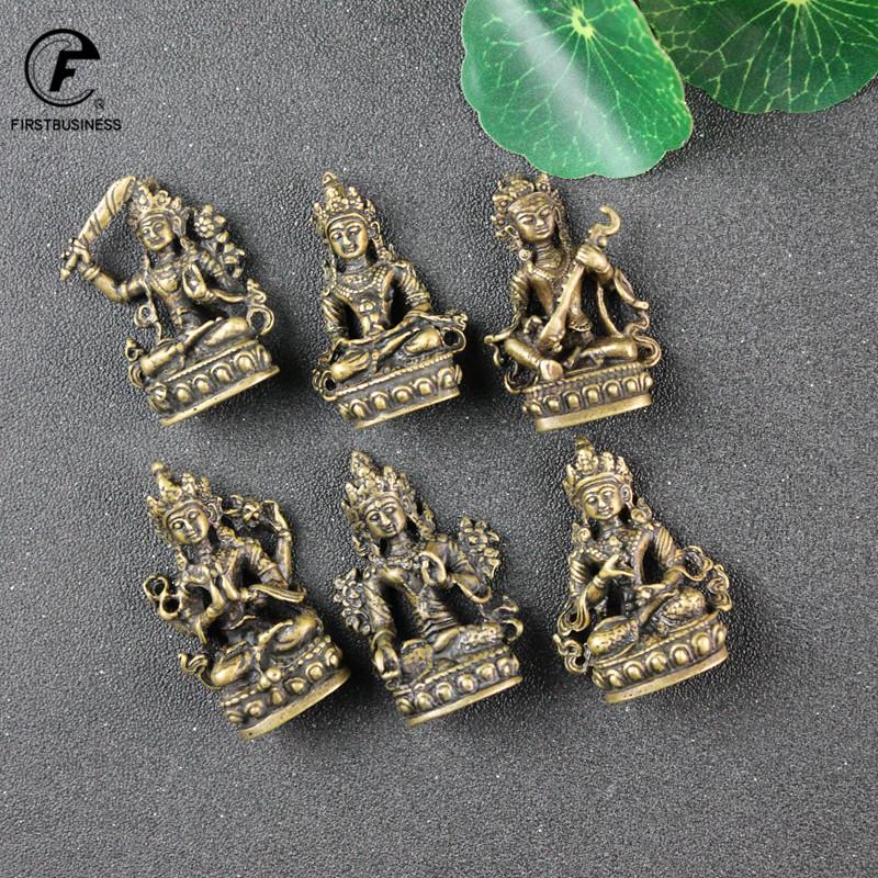 Antique Brass Buddha Nepal Statue Home Decorations Craft Accessories for Living Room Copper Tibetan Buddhism Figurines Ornament
