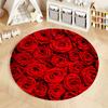 Luxurious Red Rose Carpet for Romantic Spaces round carpet for home sofa bedroom, gift
