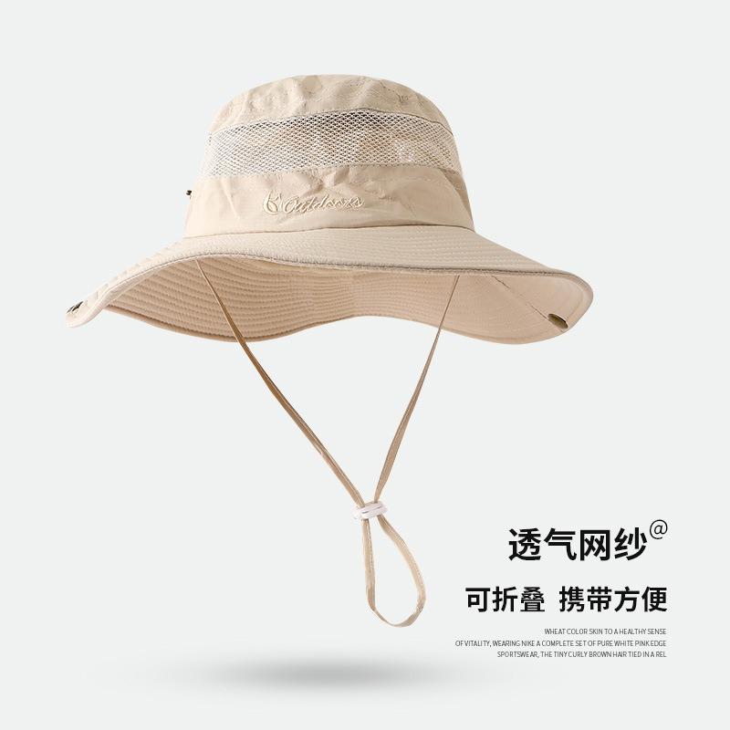 Bucket hat outdoor men's hat summer thin anti-ultraviolet women's sunshade quick-drying sunscreen breathable mountaineering hat