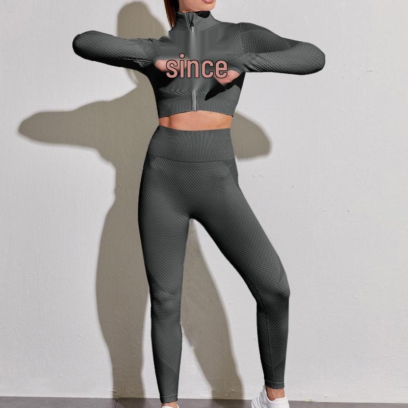 European-American Women's Quick-Dry Long Sleeve Yoga & Running Set