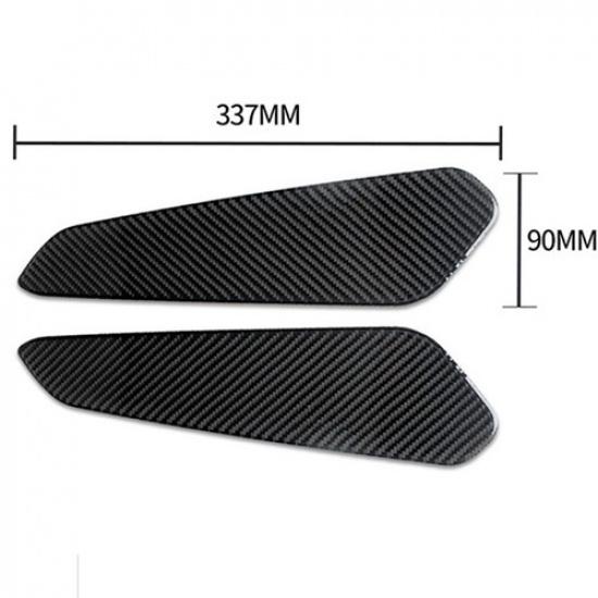 2Pcs Carbon Fiber Gear Shift Side Panel Cover Trim For Porsche Macan 2014-