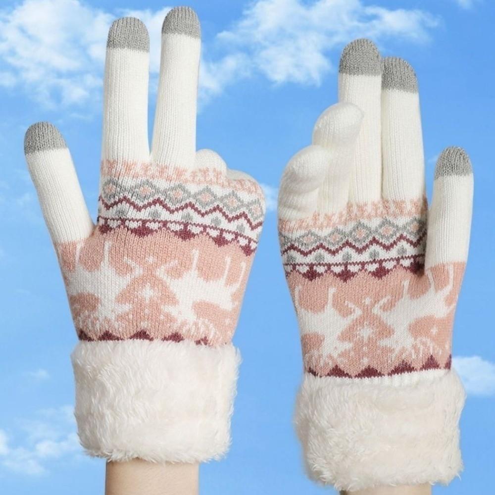 Coldproof Christmas Reindeer Gloves Warm Touch Screen Mittens New Winter Gloves  Autumn Winter