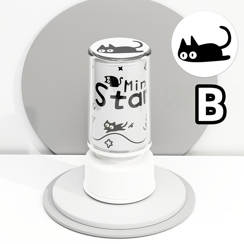 

1pc Black Cat Stamp with 8 Different Cat Patterns - Oval Stamp Suitable for Scrapbooking, Card Making, Journals B