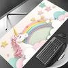 Tappetino Mouse Grande Rosa Carino con Motivo Unicorno Tappetini da Gioco Tappetino da Scrivania Antiscivolo Tappeto per Mouse con Bordo Cucito Stampa HD Tappetino per Ufficio