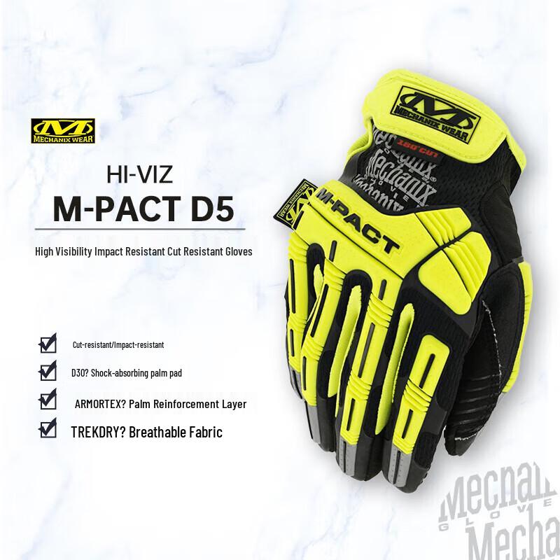 Mechanix Wear M-Pact SMP Level 5 Cut Resistant Impact Gloves