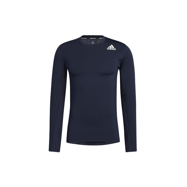 Men s adidas TF Turf Ls Primegreen Sports Gym Round Neck Long Sleeves Legendary Ink Blue T-Shirt GL9878 M