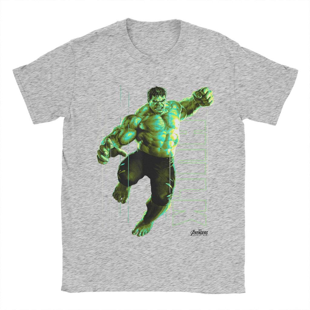 Unisexs TShirt Infinity War Incredible Hulk Jump Smash Novelty Pure Cotton Tees Short Sleeve T Shirt Crew Neck Tops 4XL 5XL 6XL