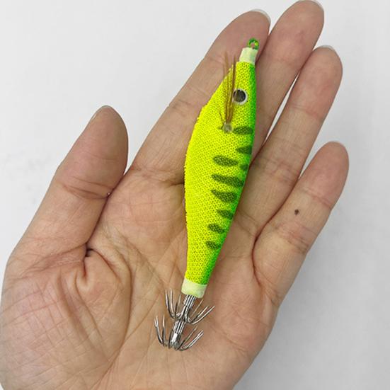 10CM/10G Glow-in-the-dark Shrimp Lure with Squid Hook Realistic Bionic Artificial Bait Saltwater Freshwater Bass Walleye Trout Fishing Accessories