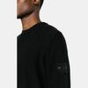 STONE ISLAND Solid Color Logo Crew Neck Long Sleeve Sweater Men Sweater Black 8015539FA-V0029